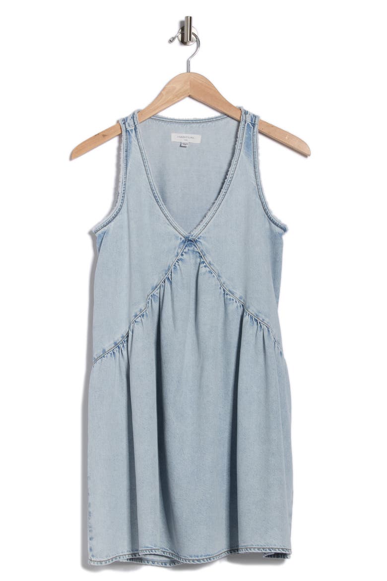 Denim Babydoll Dress, Alternate, color, ATLANTIC