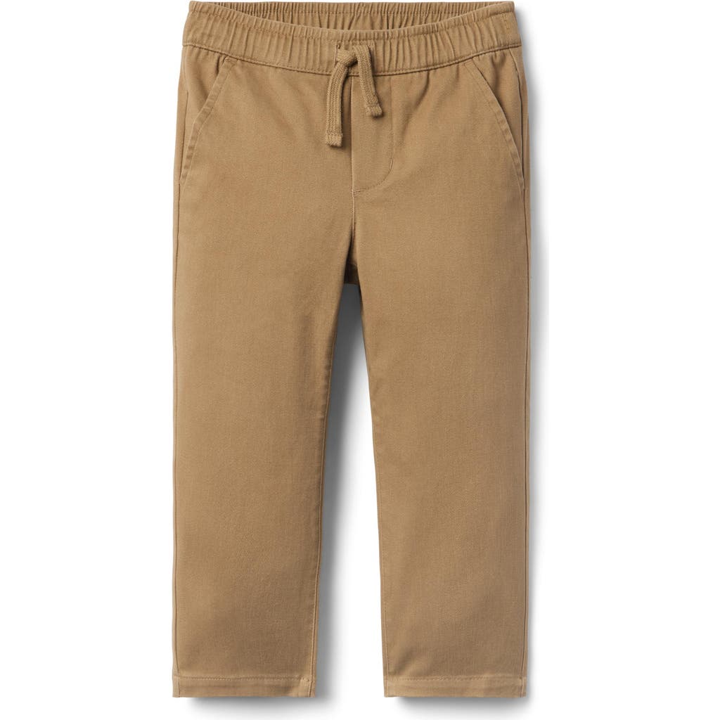 Janie And Jack The Twill Pull-on Pant In Brown