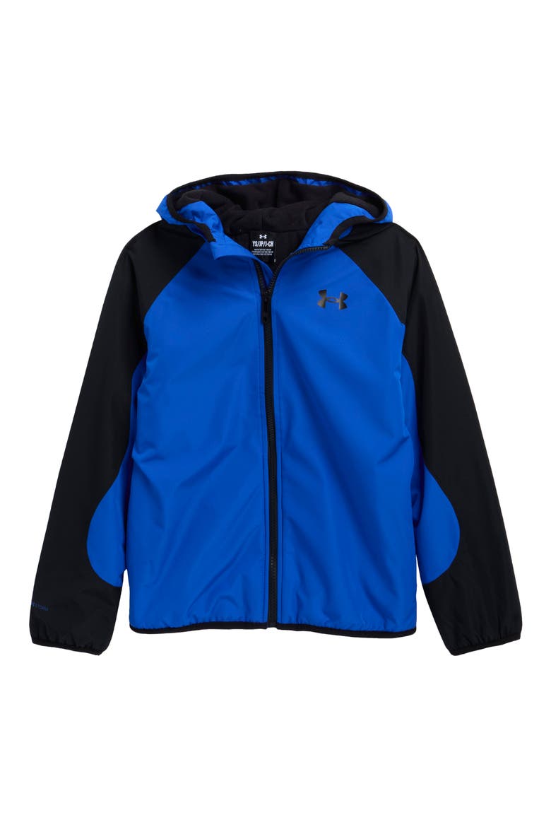 Kids' Manataug Hooded Water Repellent Windbreaker, Main, color, TEAM ROYAL