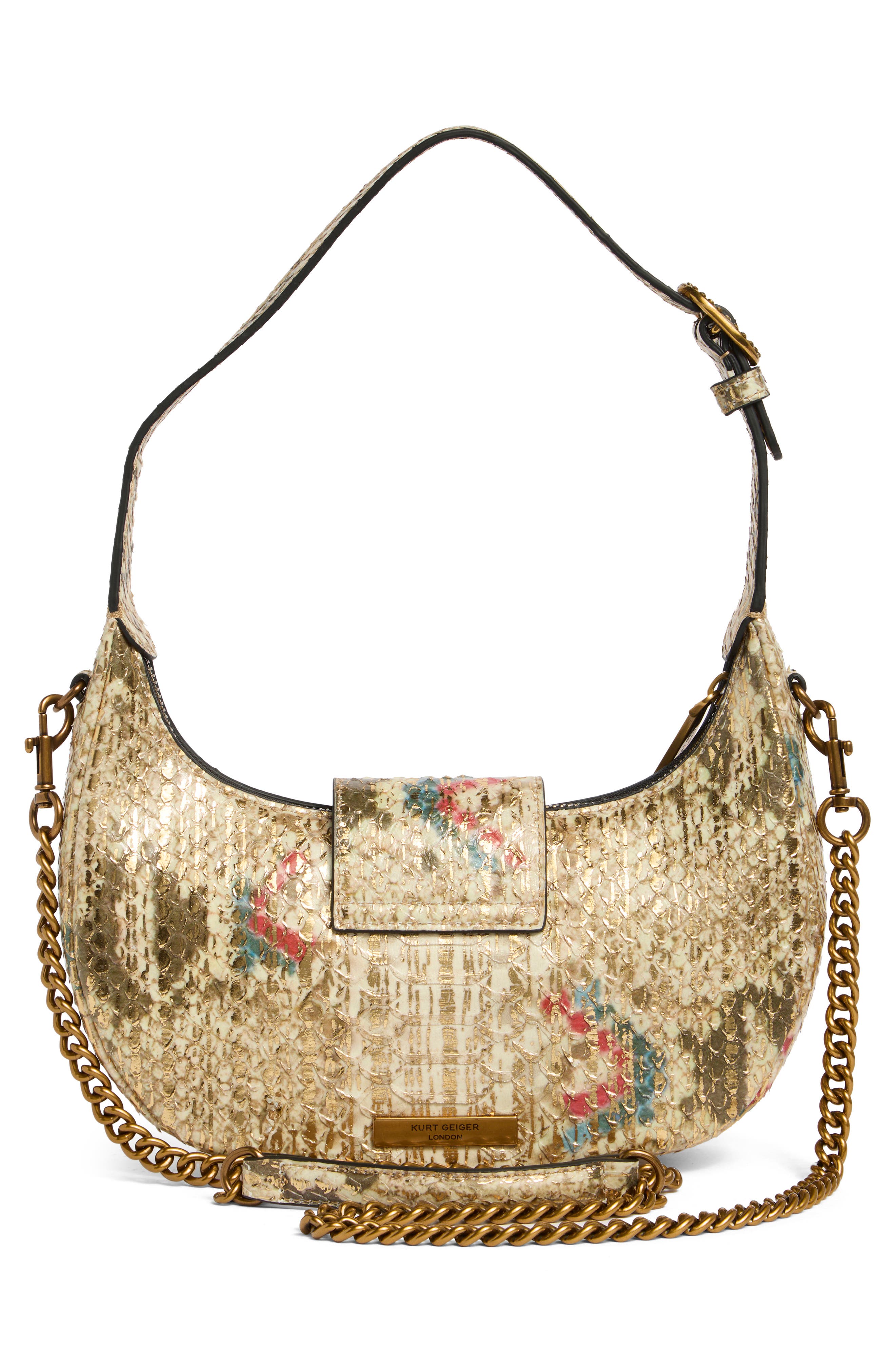 Kurt Geiger London Small Chelsea Hobo Bag, Alternate, color, Gold Combo