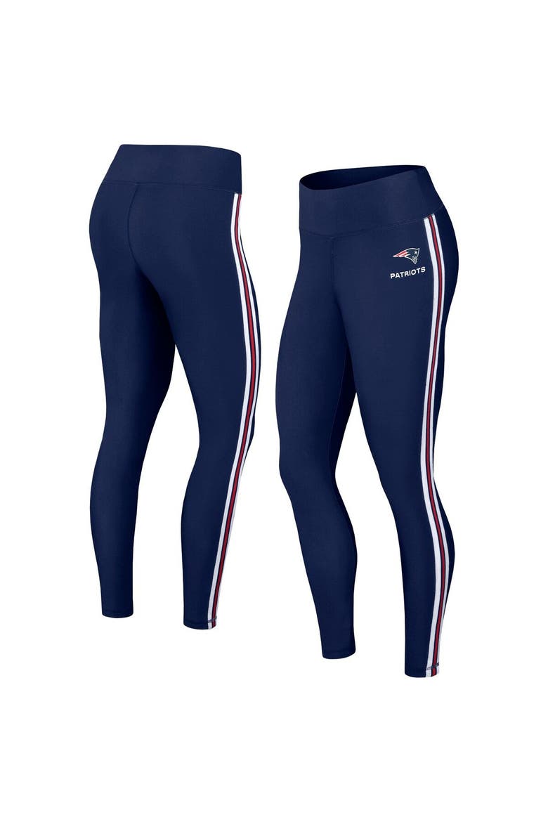 Women's WEAR by Erin Andrews Navy New England Patriots Color Block Leggings, Main, color, Navy