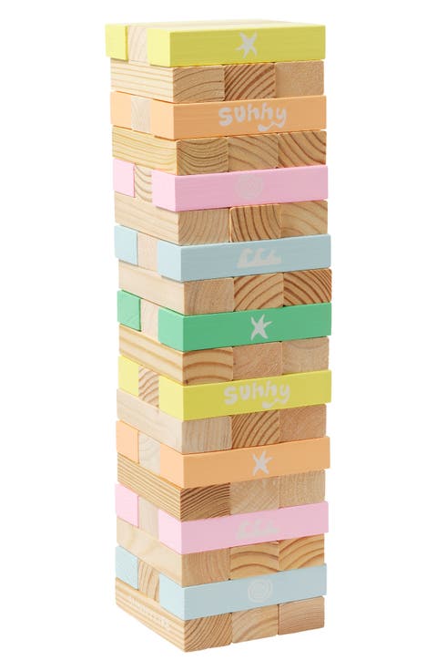 Poolside Giant Wood Jumbling Tower