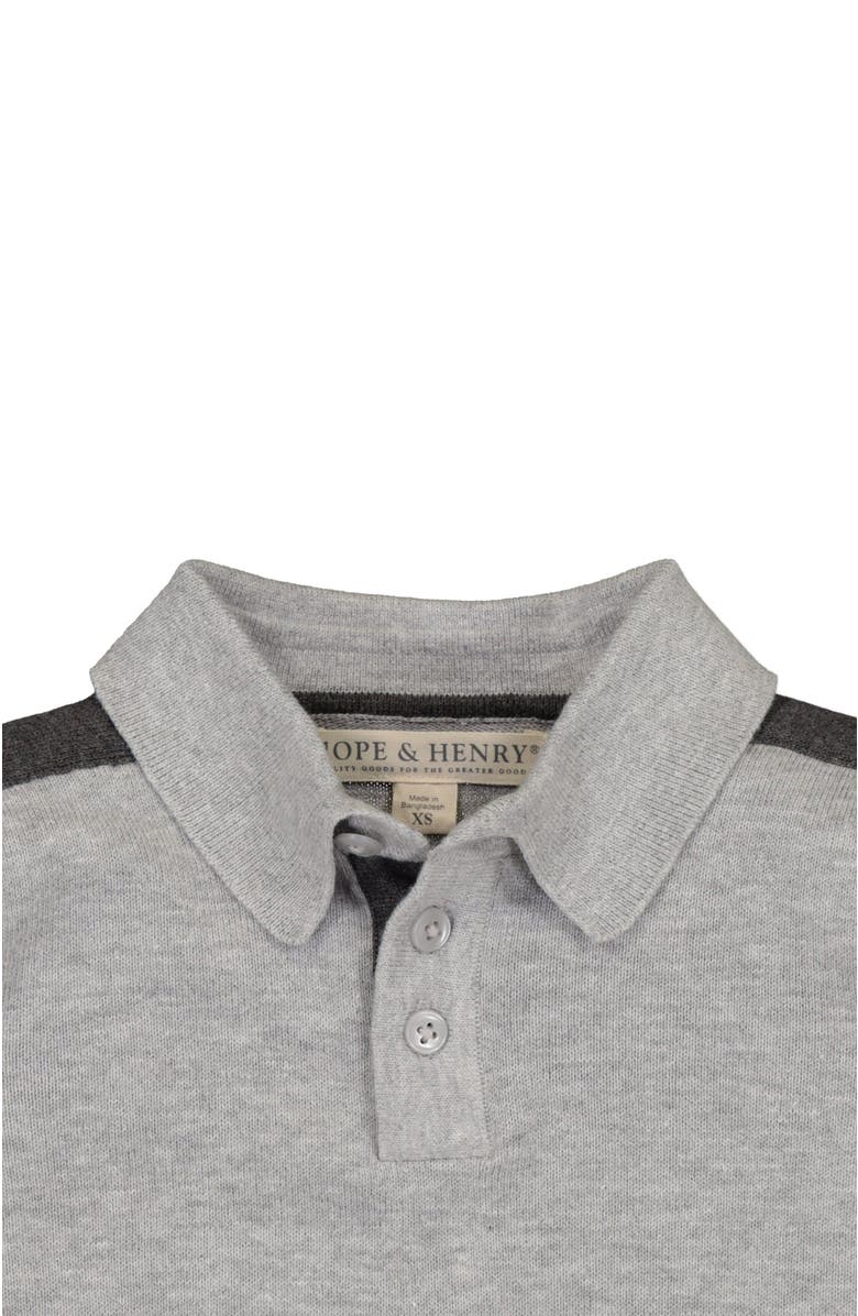 Hope & Henry Boys' Long Sleeve Sweater Polo, Kids, Alternate, color, Grey