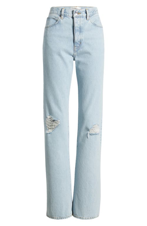 Frame The Vertical High Waist Relaxed Straight Leg Jeans In Blue