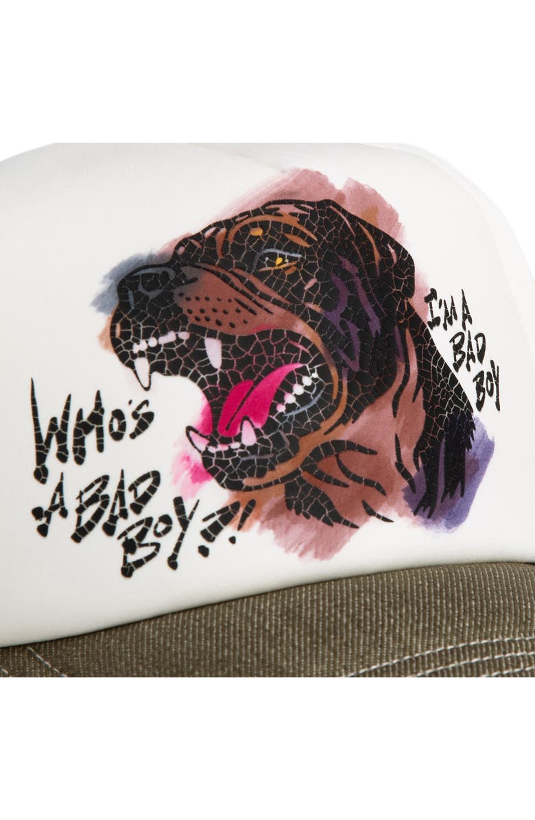 Goorin Bros. Bad Boy Disruption Snapback Trucker Hat, Alternate, color, Biscuit