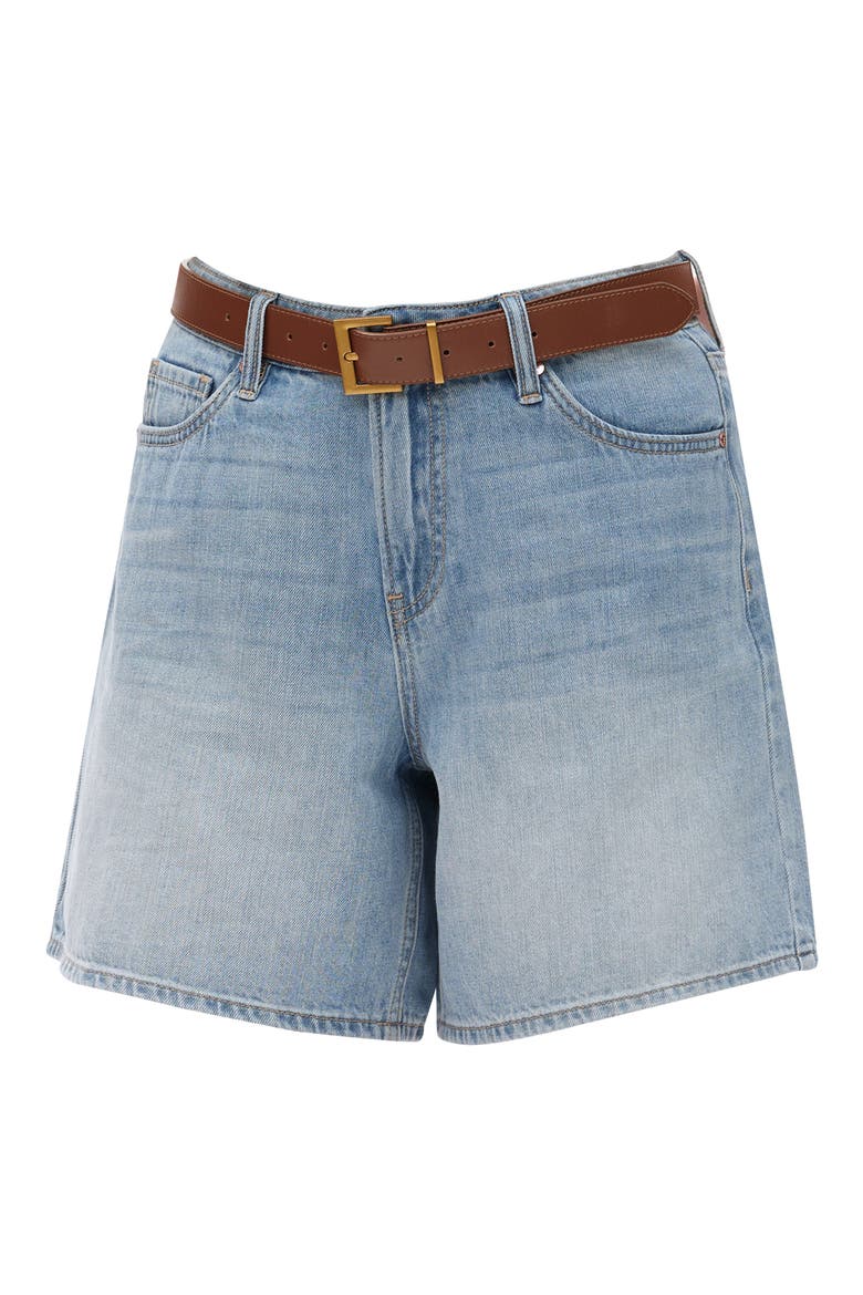 Mid Rise Denim Shorts, Alternate, color, LIGHT BLUE