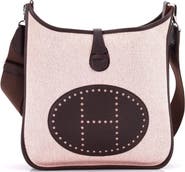 Pre-Owned Hermes Evelyne Bag Gen III Toile and Leather PM