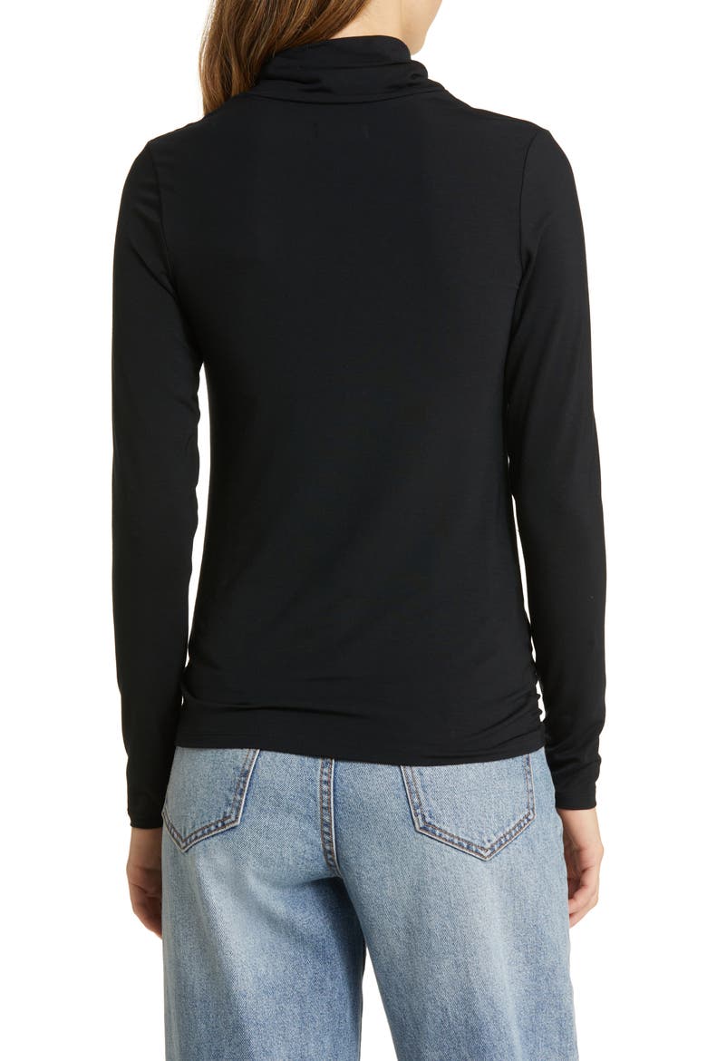 Modal Knit Turtleneck, Alternate, color, BLACK