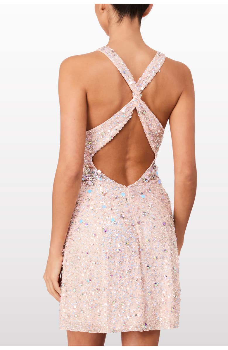 Jenny Packham Pretty Thing Mini Dress, Alternate, color, Sugar