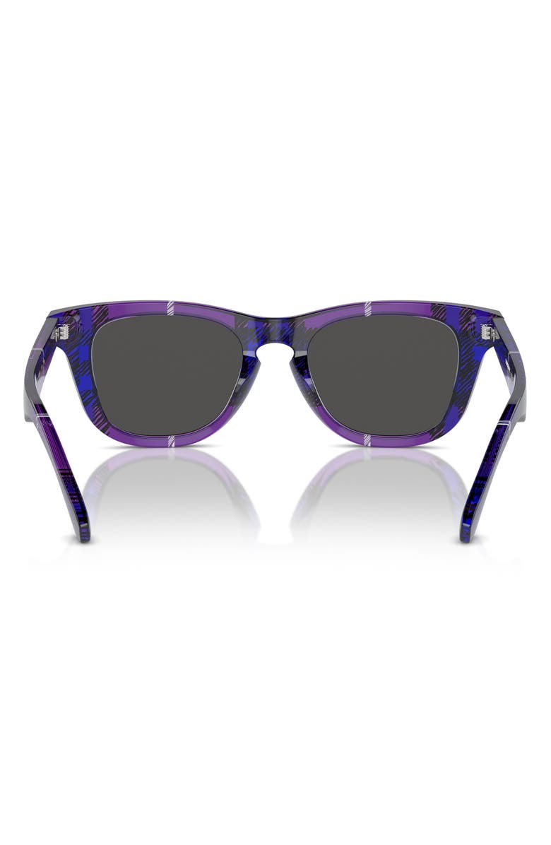 Burberry Kids' 46mm Small Square Sunglasses, Alternate, color, Check Violet / Dark Grey