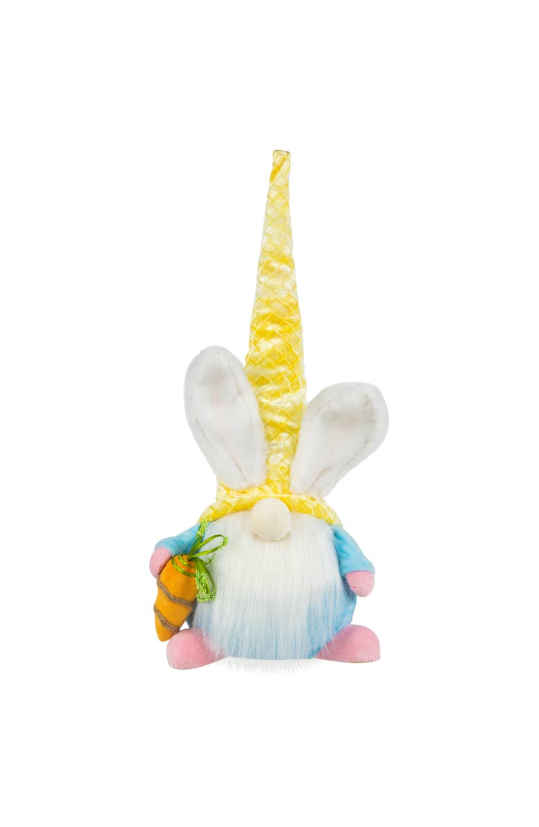 Northlight Gnome with Bunny Ears Easter Figure - 18.5" - Yellow and Blue, Main, color, Yellow