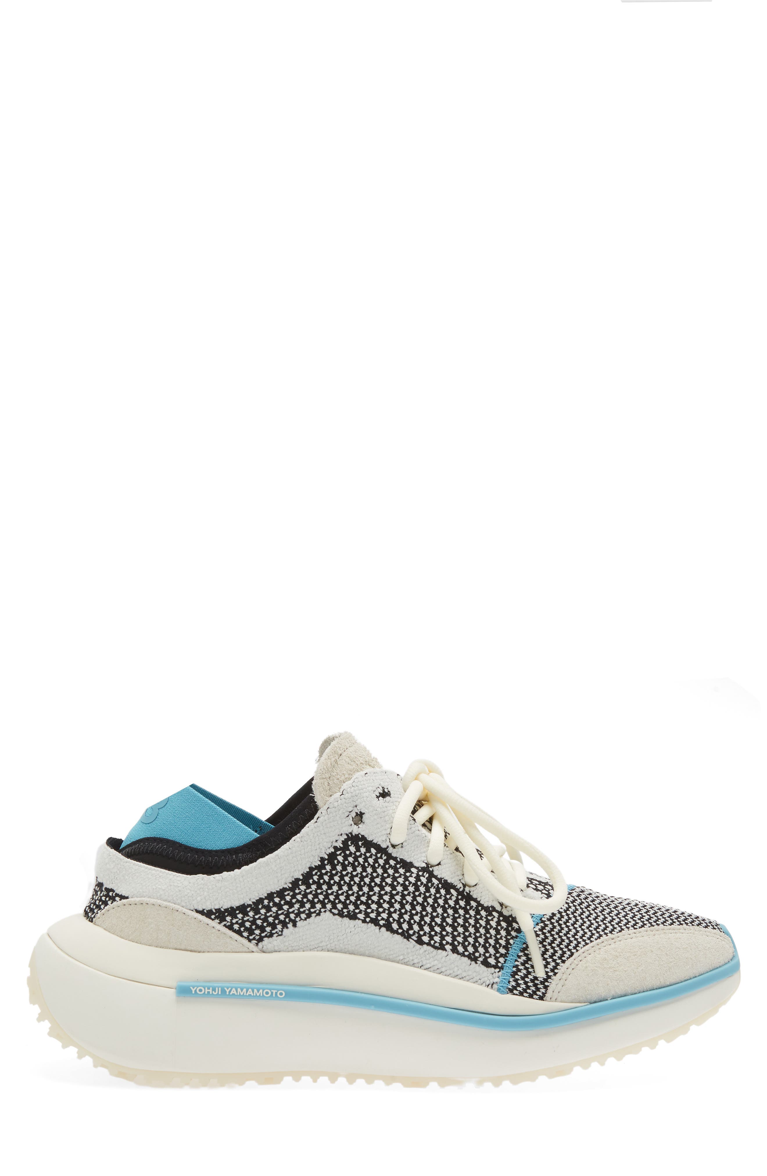 Y-3 Qisan Knit Mixed Media Sneaker, Alternate, color, 