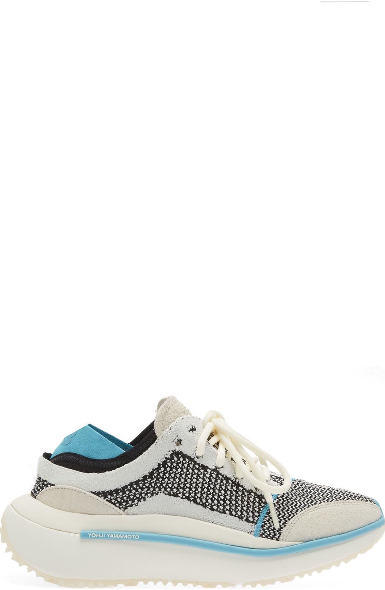 Y-3 Qisan Knit Mixed Media Sneaker, Alternate, color,