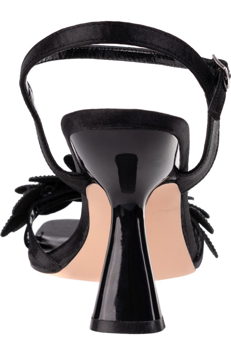 LADY COUTURE Lust Floral Ankle Strap Sandal, Alternate, color, Black