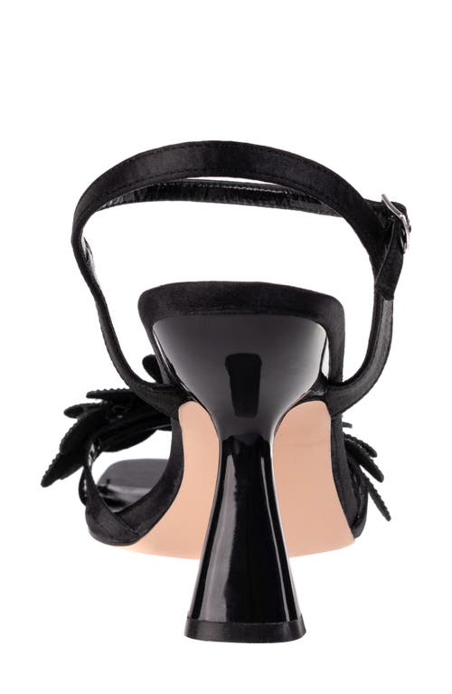 Lady Couture Lust Floral Ankle Strap Sandal In Black