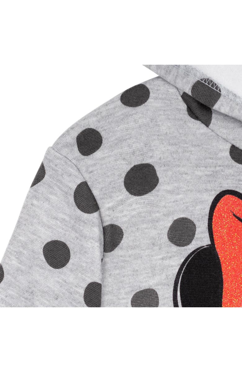 Disney Mickey Mouse & Friends Pullover Hoodie, Alternate, color, Minnie Mouse Gray