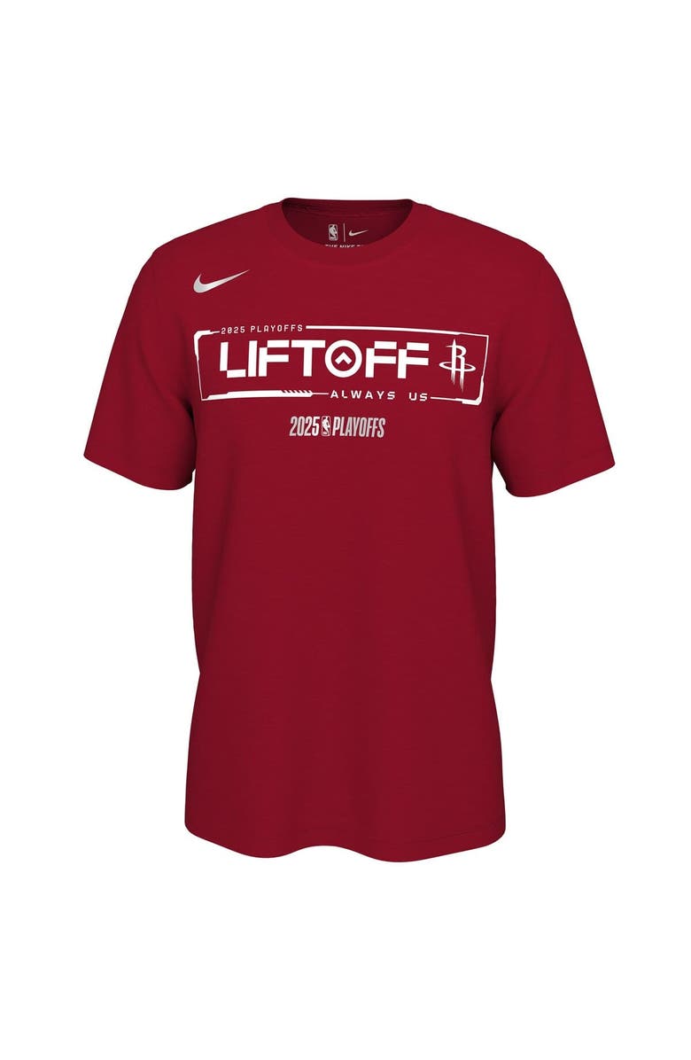 Nike Unisex Nike Red Houston Rockets 2025 NBA Playoffs On-Court Mantra T-Shirt, Alternate, color, 