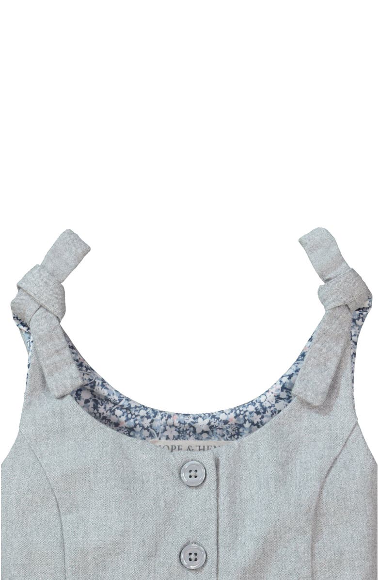 Hope & Henry Baby Girls' Knot Tie Button Front Jumpsuit, Infant, Alternate, color, 