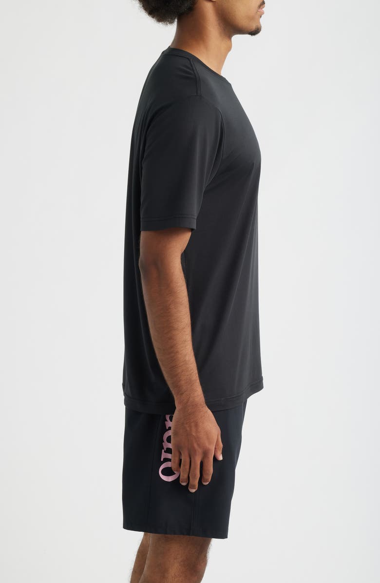 SANTO STUDIO Verona Tech Solid Black T-Shirt, Alternate, color, Black