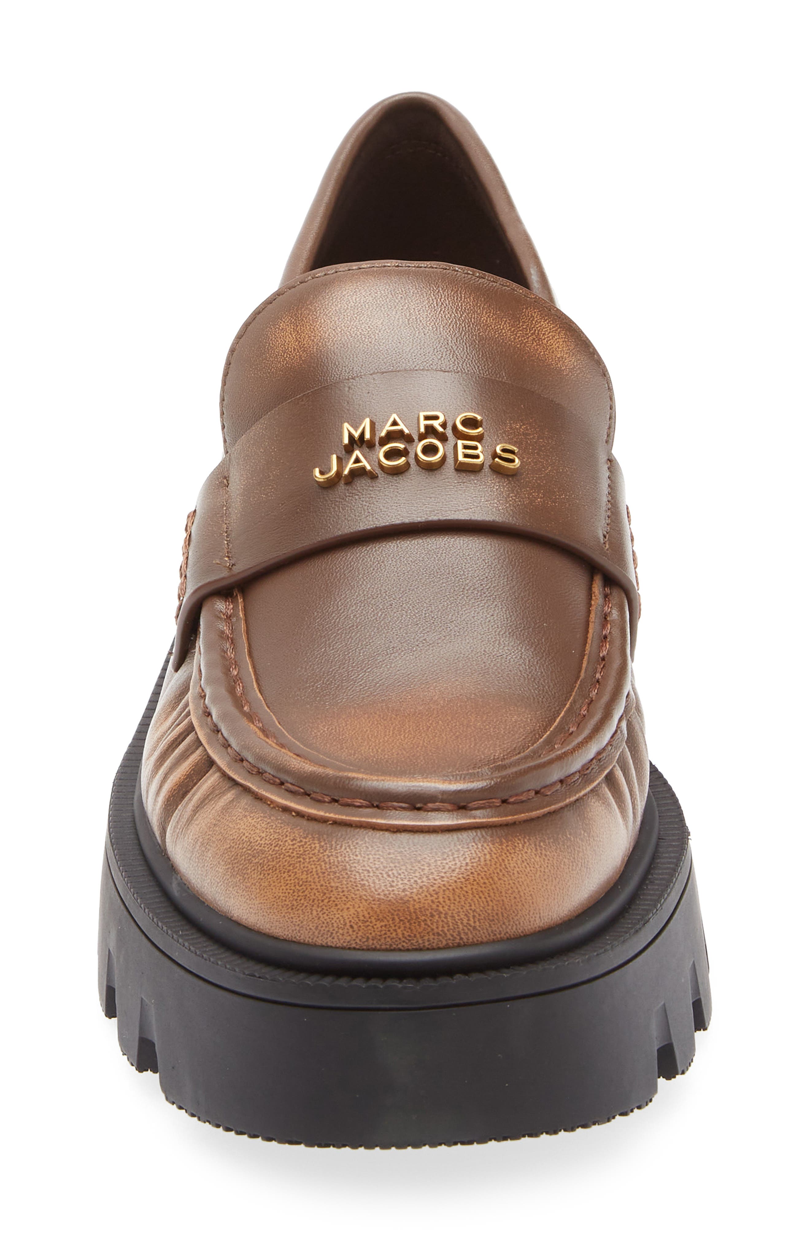 Marc Jacobs The Frankie Platform Loafer, Alternate, color, Ebony