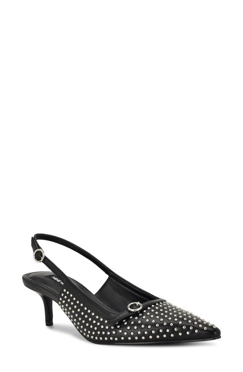 Nine West Ashlea Slingback Pointed Toe Pump In Black