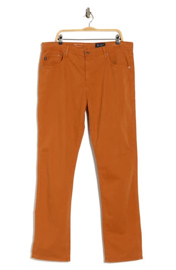 Ag Everett Slim Straight Leg Pants In Orange