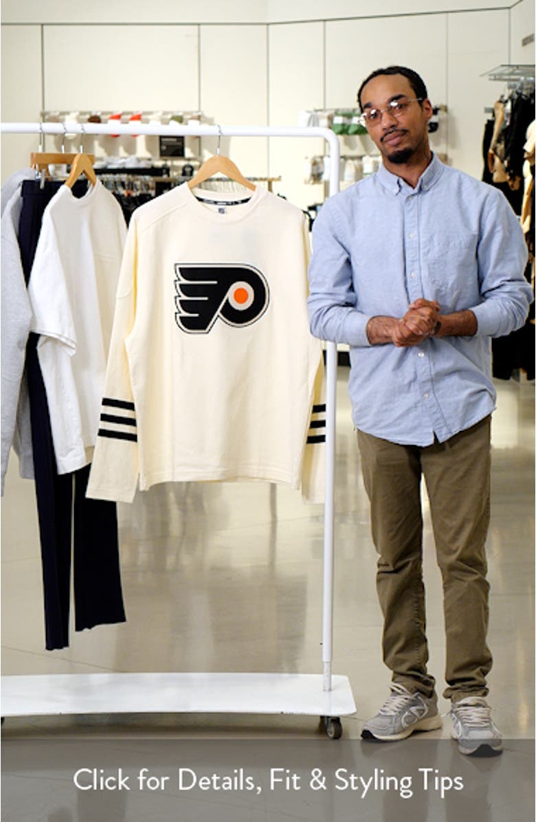 Men's adidas Cream Philadelphia Flyers AEROREADY Pullover Sweater, sales video thumbnail