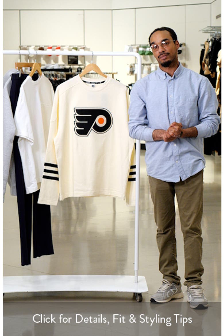 Men's adidas Cream Philadelphia Flyers AEROREADY Pullover Sweater video