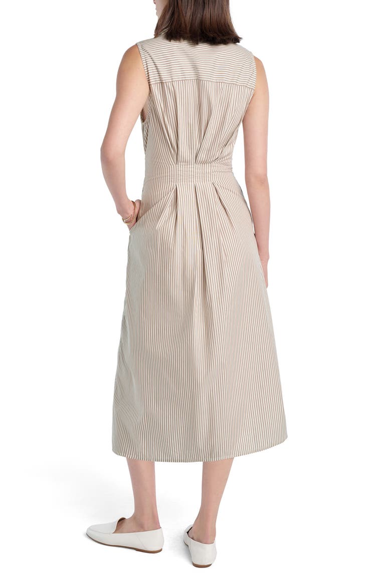 The Good Behavior Stripe Tie Waist Shirtdress, Alternate, color, SOFT TAUPE STRIPE