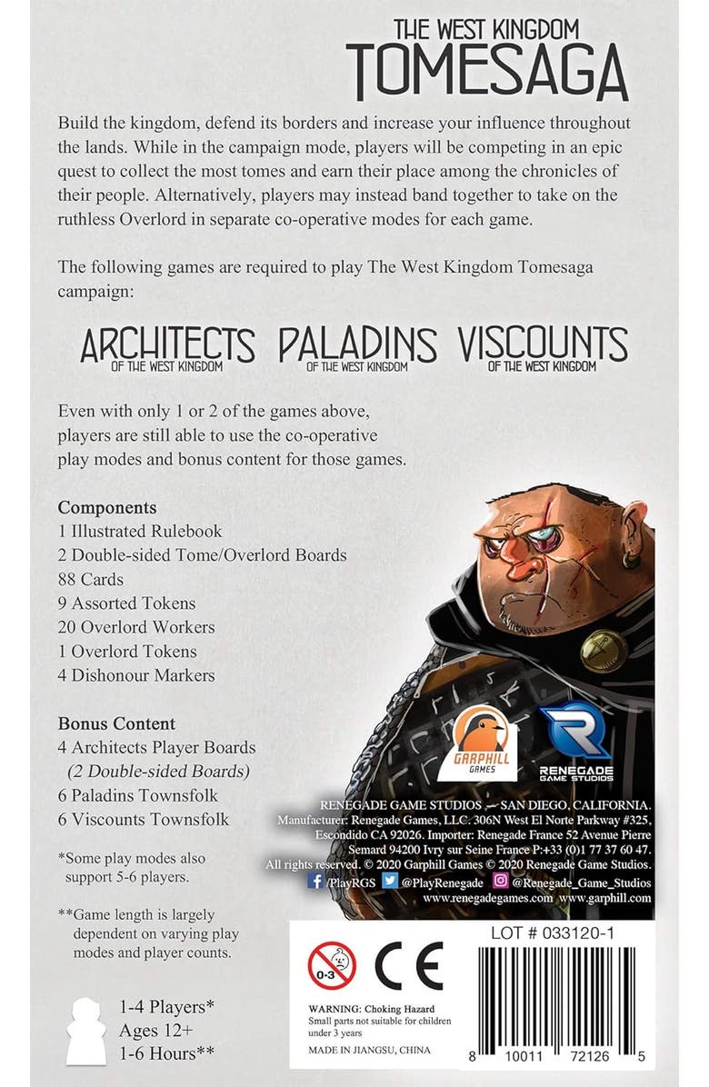 Renegade Game Studios The West Kingdom Tomesaga, Alternate, color, Multicolored