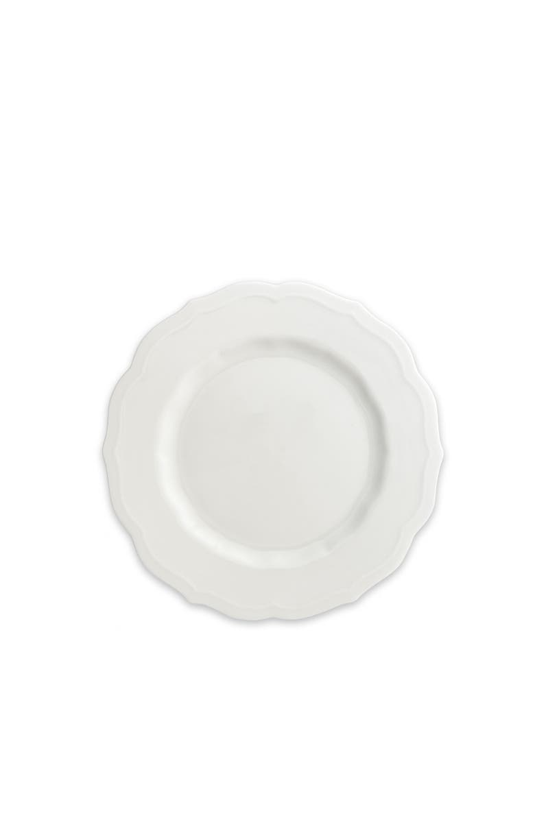 Caskata Stella White Scalloped Salad Plate - Porcelain - Set 4, Main, color, White