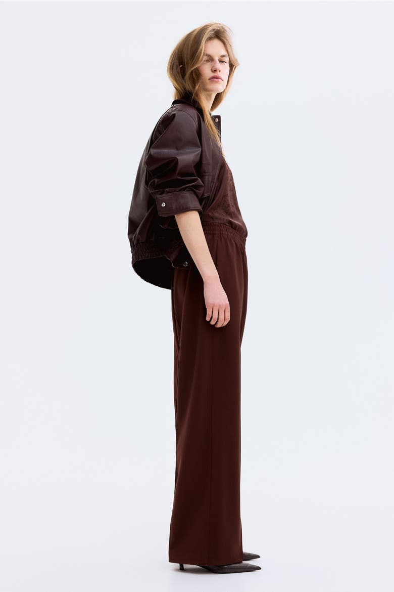Creased Pants, Alternate, color, Brown