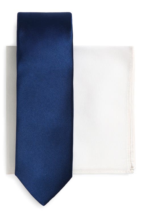 Nordstrom Formal Silk Tie & Pocket Square Box Set In Navy