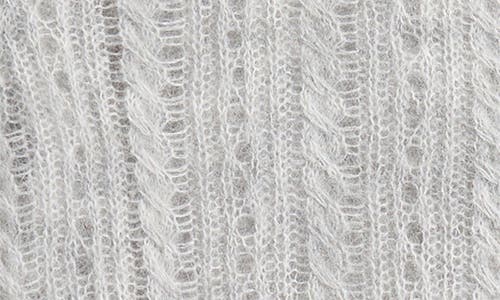 Madewell Pointelle Stitch Alpaca Blend Cardigan In Gray