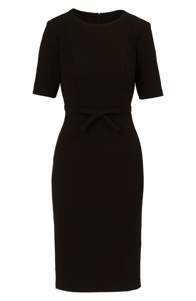 Adrianna Papell Bow Front Sheath Dress, Alternate, color, Black