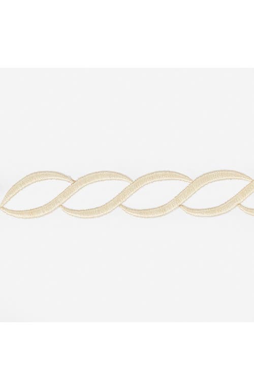Matouk Classic Chain Cotton Percale Flat Sheet In White