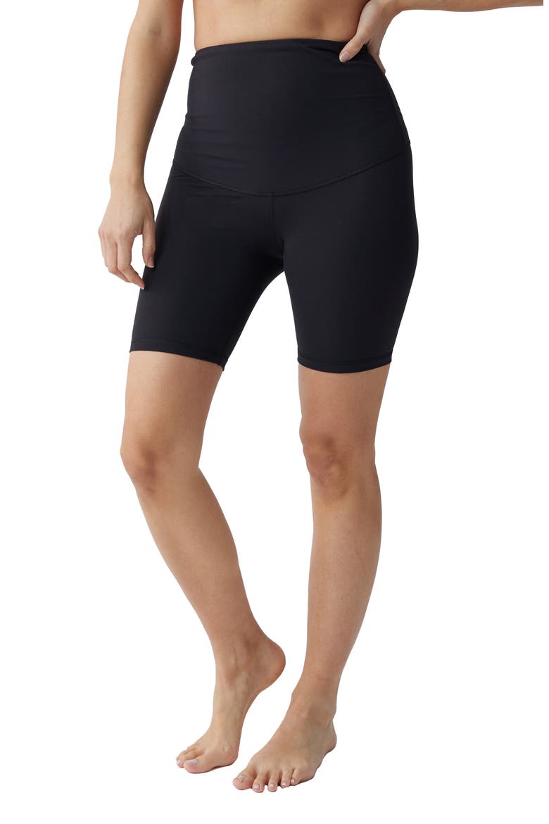 Assorted Set of 2 Postpartum Compression Bike Shorts, Main, color, BLACK/ NAVY