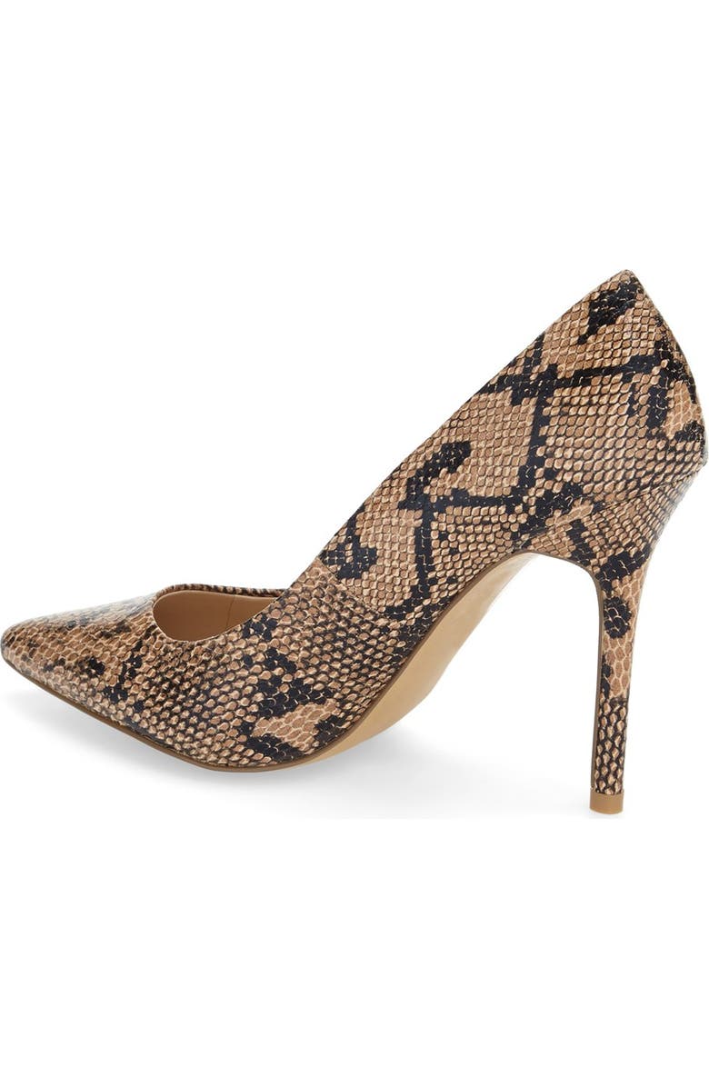 Topshop 'Gemini 2' Snake Print Pointy Toe Pump, Alternate, color,