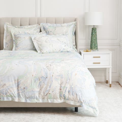 Marble Sea Glass Pillow Shams Collection