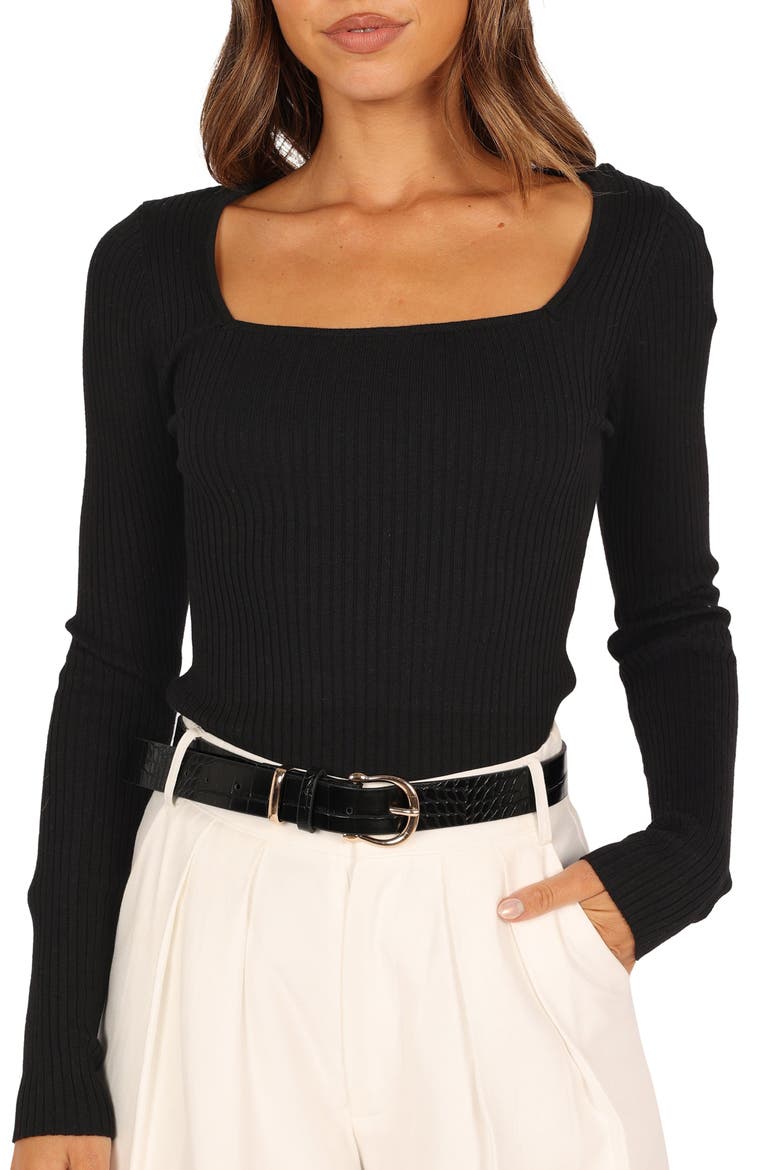 Shani Rib Top, Main, color, BLACK