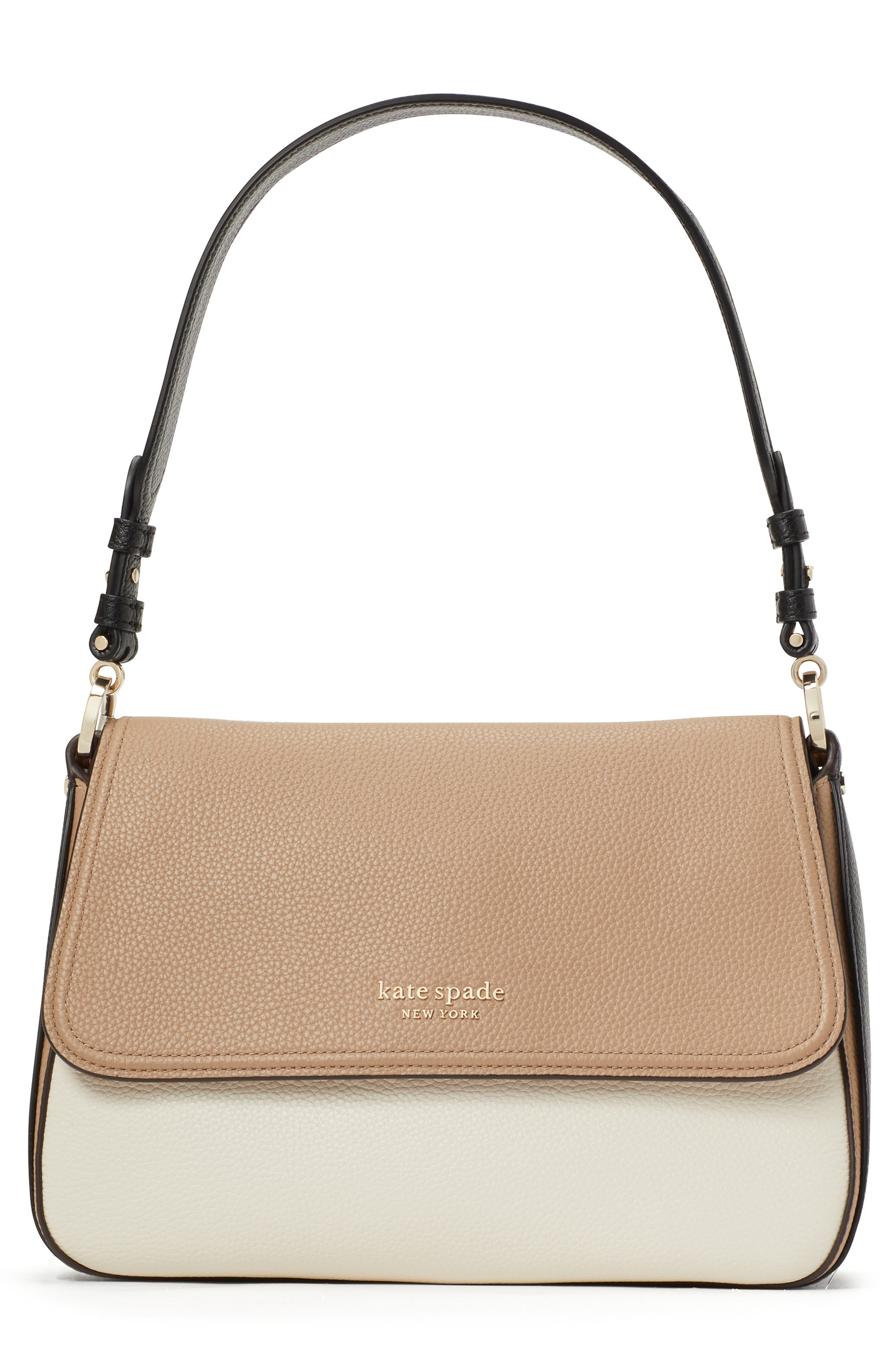 Kate Spade New York hudson pebble leather medium convertible shoulder bag, Main, color, 