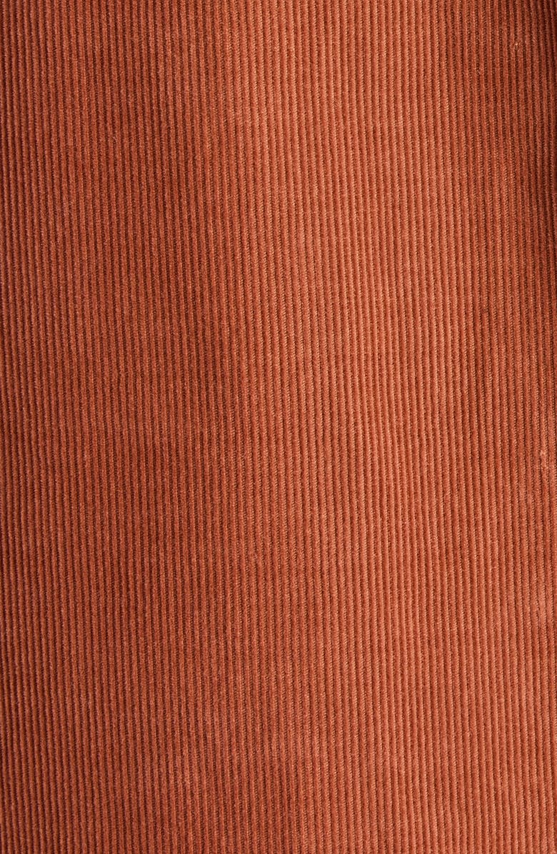 Isabel Marant Vasco Corduroy Snap-Up Shirt, Alternate, color, Rust