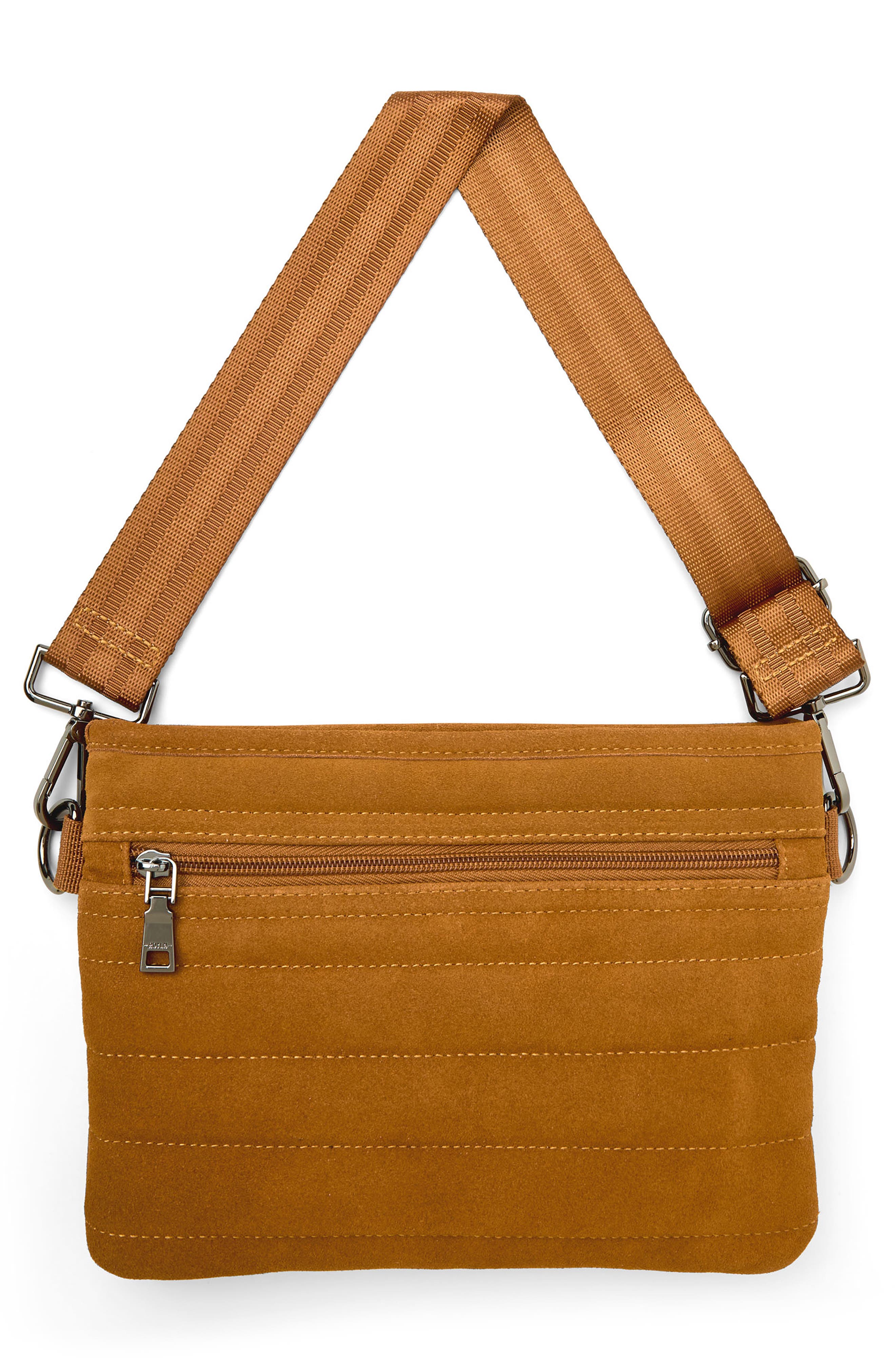 THINK ROYLN Bum 2.0 Suede Crossbody Bag, Alternate, color, Cognac Suede