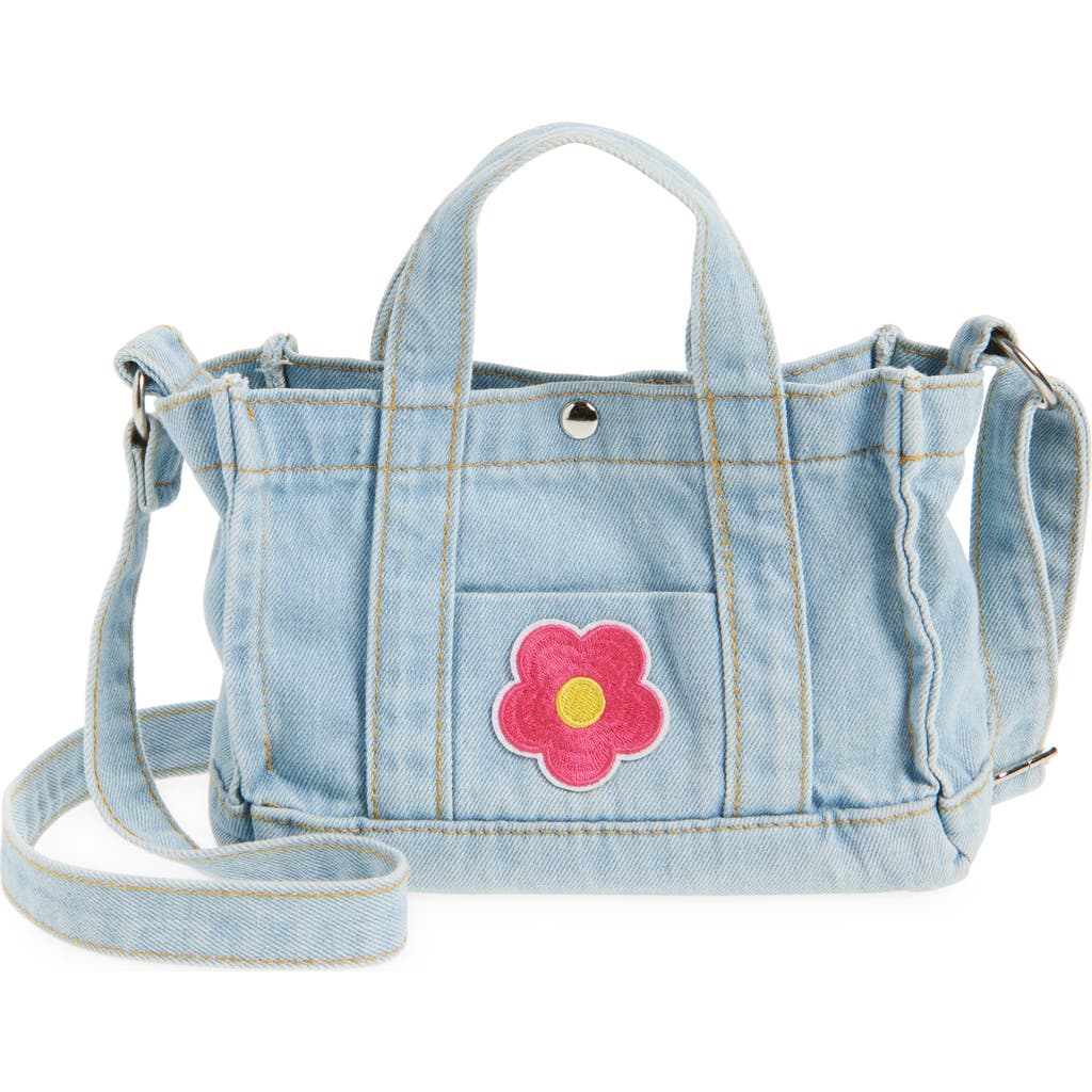 Ruby & Ry Kids' Flower Patch Denim Tote in Blue  product