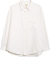 De Bonne Facture Architecture Oversize Cotton & Hemp Button-Up Shirt