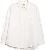 De Bonne Facture Architecture Oversize Cotton & Hemp Button-Up Shirt