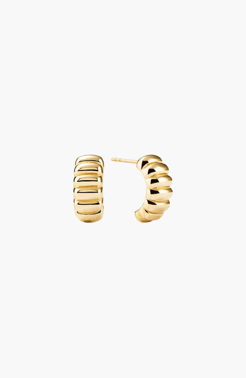 Croissant-Inspired Hoop Earrings