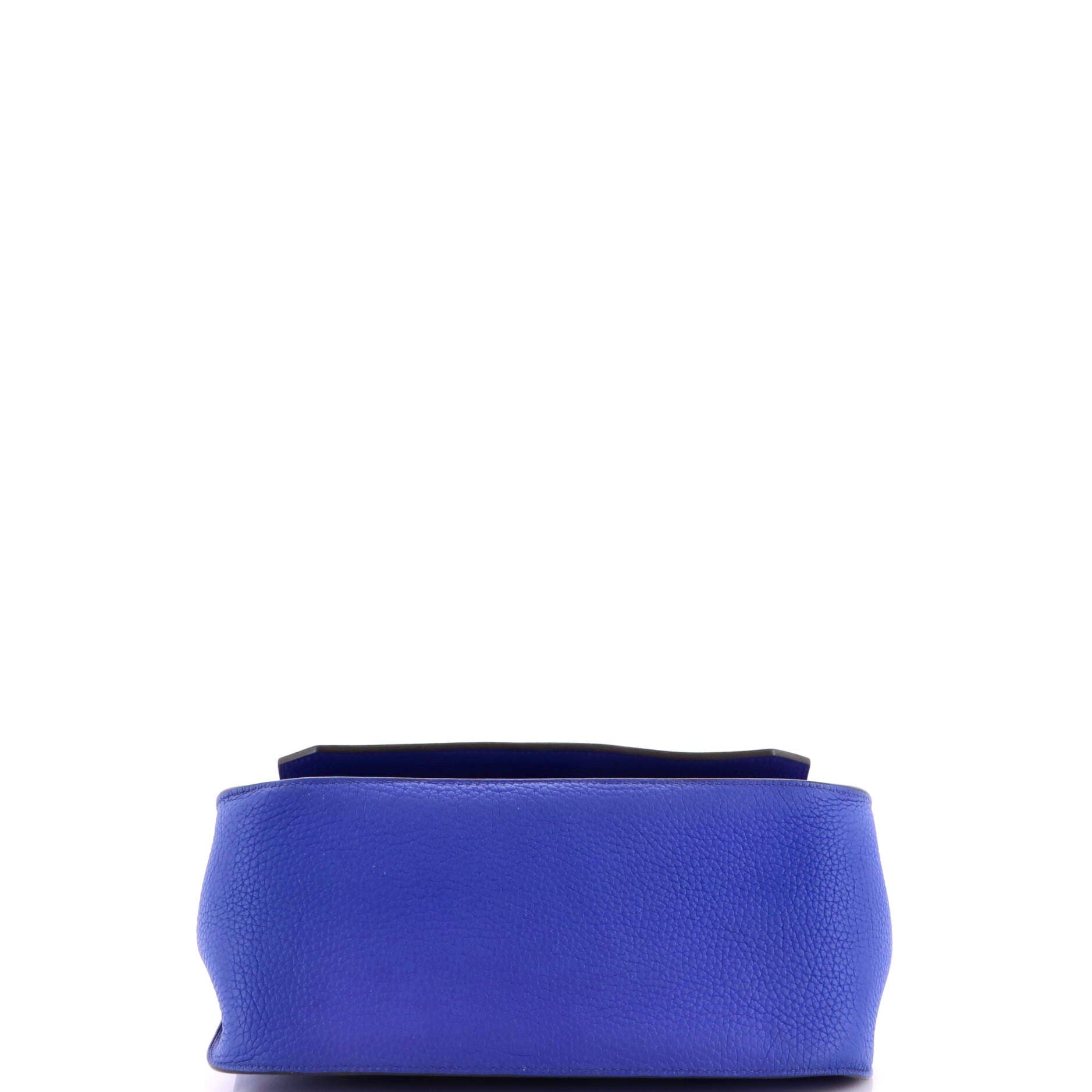 Pre-Owned Hermes Jypsiere Bag Clemence 28, Alternate, color, Bleu Electrique