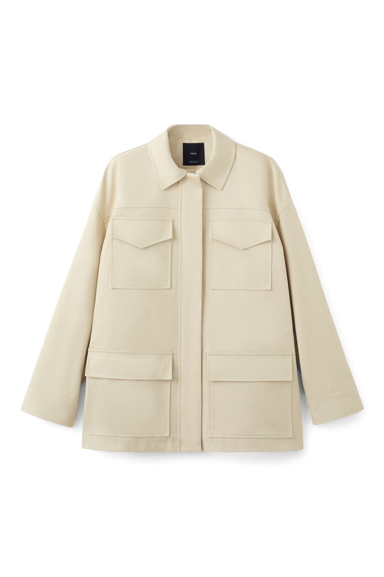 Oversize Cotton Jacket, Alternate, color, ECRU