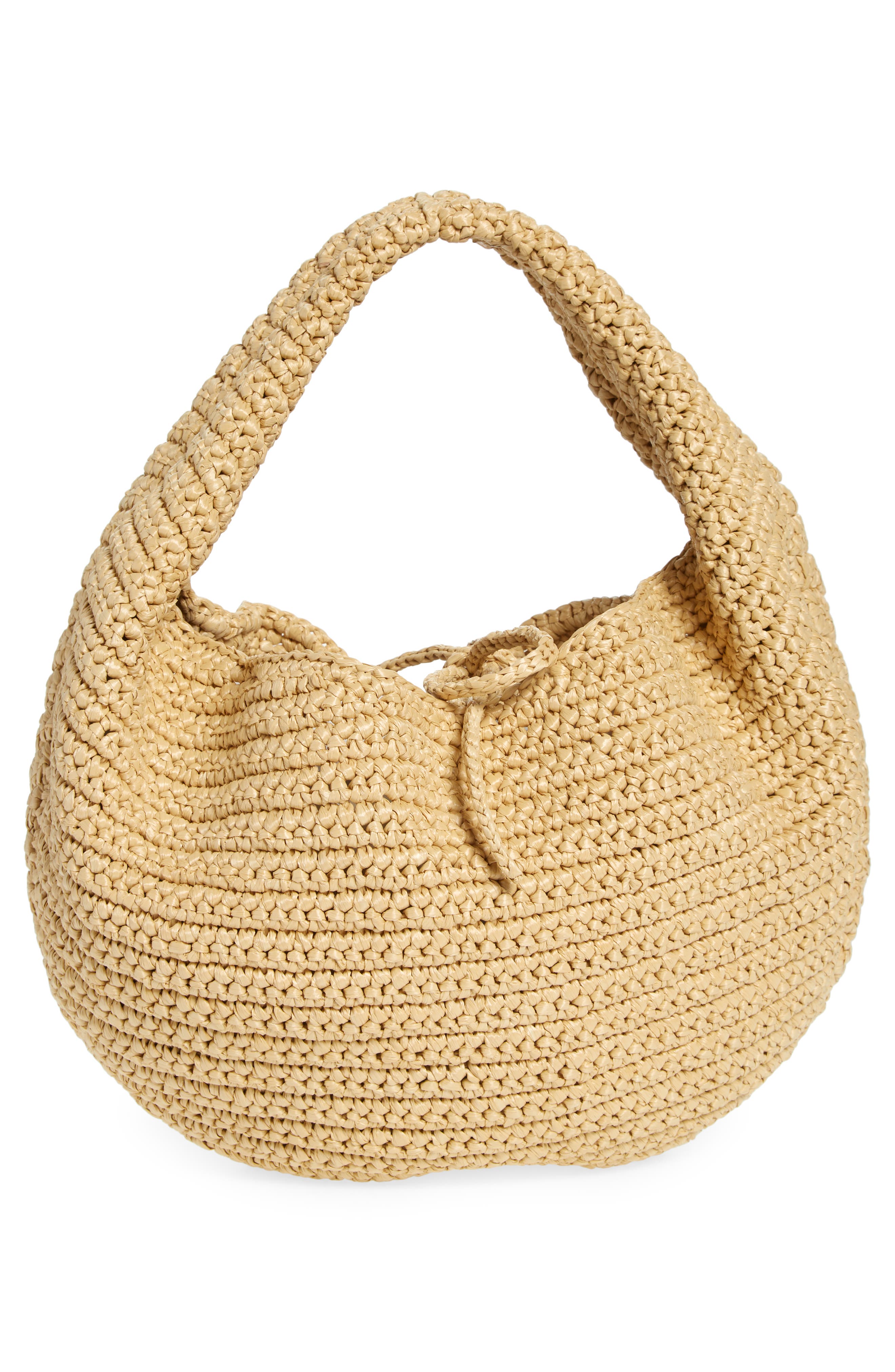 Khaite Medium Olivia Raffia Hobo Bag, Alternate, color, 
